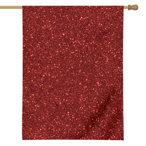 Burgundy (NOT Real) Glitter Print House Flag