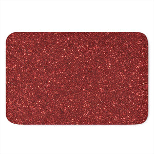 Burgundy (NOT Real) Glitter Print Indoor Door Mat