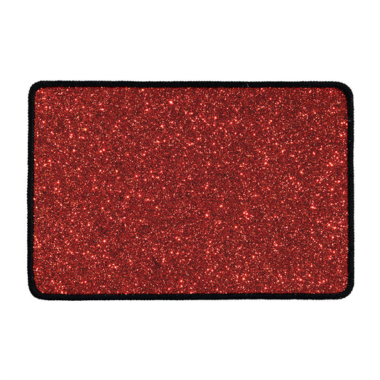 Burgundy (NOT Real) Glitter Print Kitchen Mat