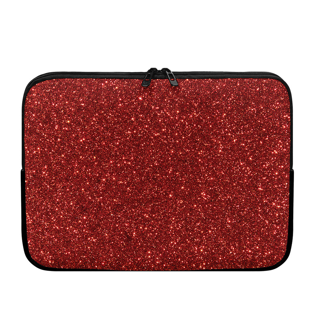Burgundy (NOT Real) Glitter Print Laptop Sleeve