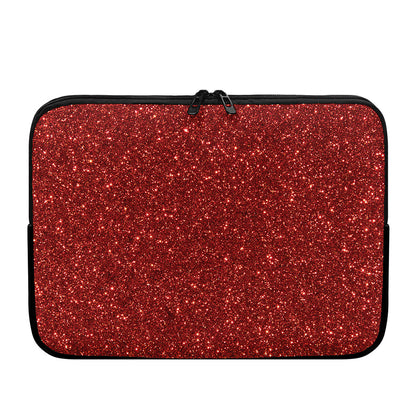 Burgundy (NOT Real) Glitter Print Laptop Sleeve