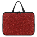 Burgundy (NOT Real) Glitter Print Laptop Sleeve With Handle