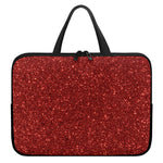 Burgundy (NOT Real) Glitter Print Laptop Sleeve With Handle