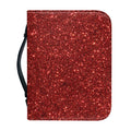 Burgundy (NOT Real) Glitter Print Leather Bible Cover