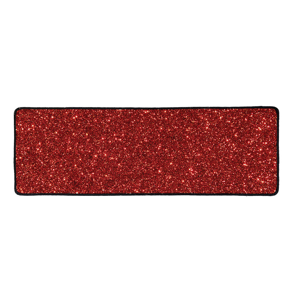 Burgundy (NOT Real) Glitter Print Long Kitchen Mat