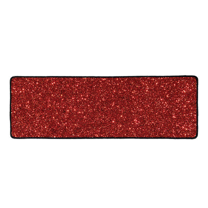Burgundy (NOT Real) Glitter Print Long Kitchen Mat