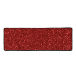 Burgundy (NOT Real) Glitter Print Long Kitchen Mat
