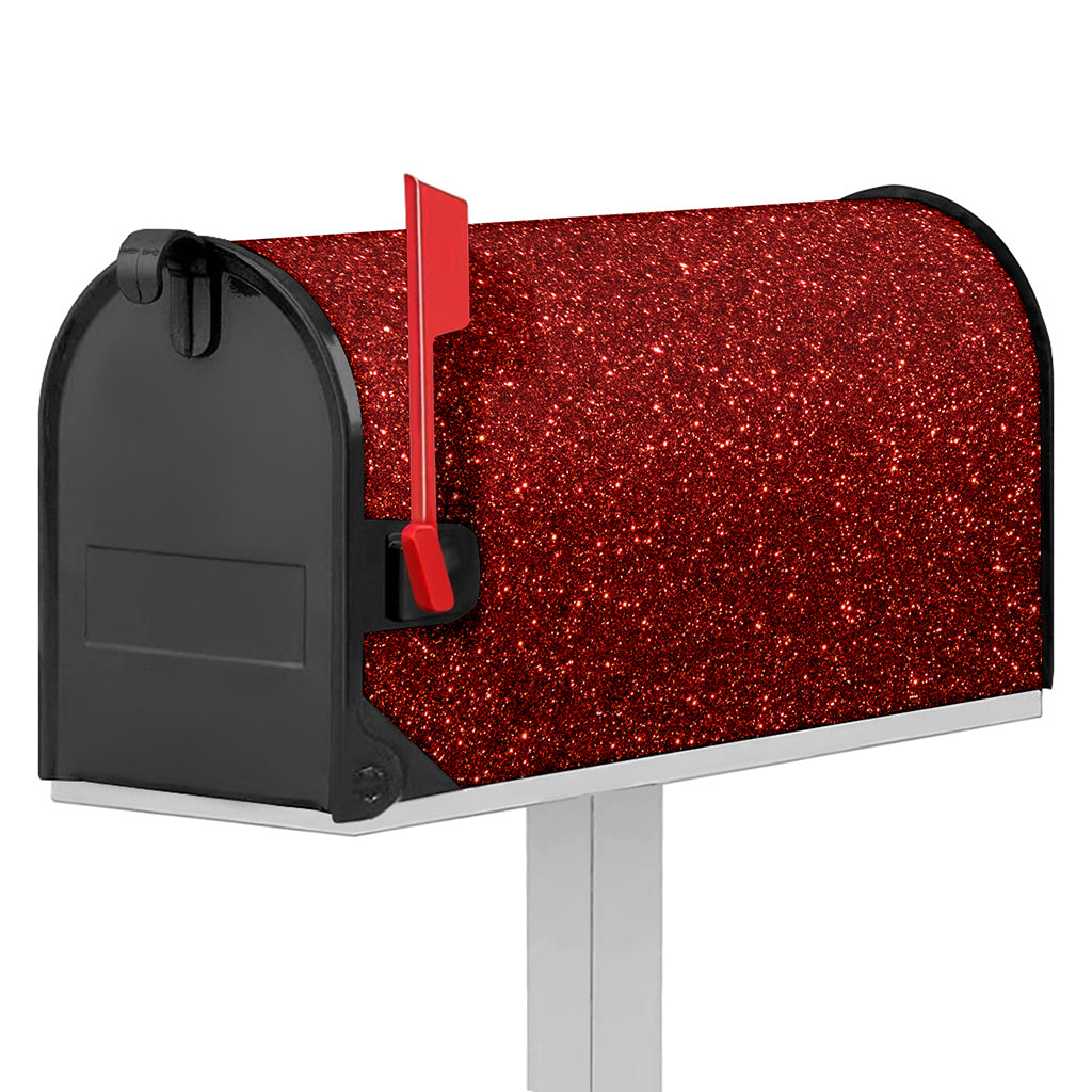 Burgundy (NOT Real) Glitter Print Mailbox Cover