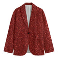 Burgundy (NOT Real) Glitter Print Men's Blazer