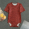 Burgundy (NOT Real) Glitter Print Men's Bodysuit