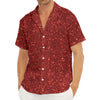 Burgundy (NOT Real) Glitter Print Men's Deep V-Neck Shirt