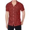 Burgundy (NOT Real) Glitter Print Men's Shirt