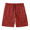 Burgundy (NOT Real) Glitter Print Men's Swim Trunks