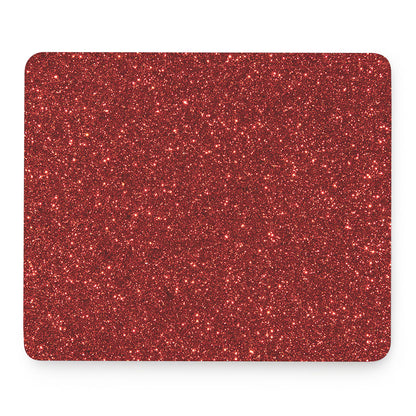 Burgundy (NOT Real) Glitter Print Mouse Pad