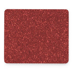 Burgundy (NOT Real) Glitter Print Mouse Pad