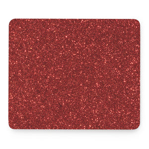 Burgundy (NOT Real) Glitter Print Mouse Pad