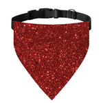 Burgundy (NOT Real) Glitter Print Over The Collar Dog Bandana
