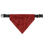 Burgundy (NOT Real) Glitter Print Over The Collar Dog Bandana