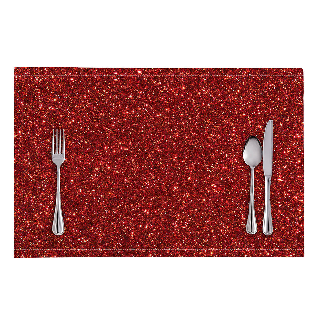 Burgundy (NOT Real) Glitter Print Placemat