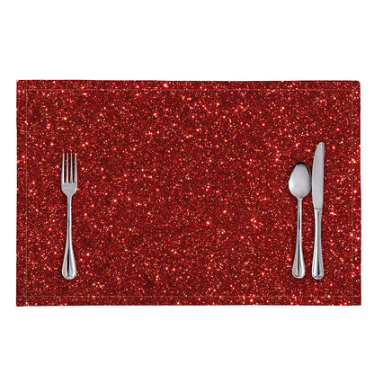 Burgundy (NOT Real) Glitter Print Placemat
