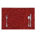 Burgundy (NOT Real) Glitter Print Placemat