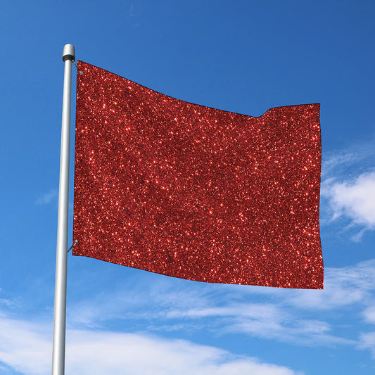 Burgundy (NOT Real) Glitter Print Polyester Flag