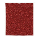 Burgundy (NOT Real) Glitter Print Polyester Shower Curtain