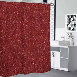 Burgundy (NOT Real) Glitter Print Premium Shower Curtain