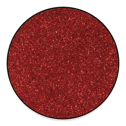 Burgundy (NOT Real) Glitter Print Round Floor Mat