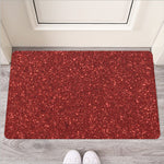 Burgundy (NOT Real) Glitter Print Rubber Doormat