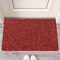 Burgundy (NOT Real) Glitter Print Rubber Doormat