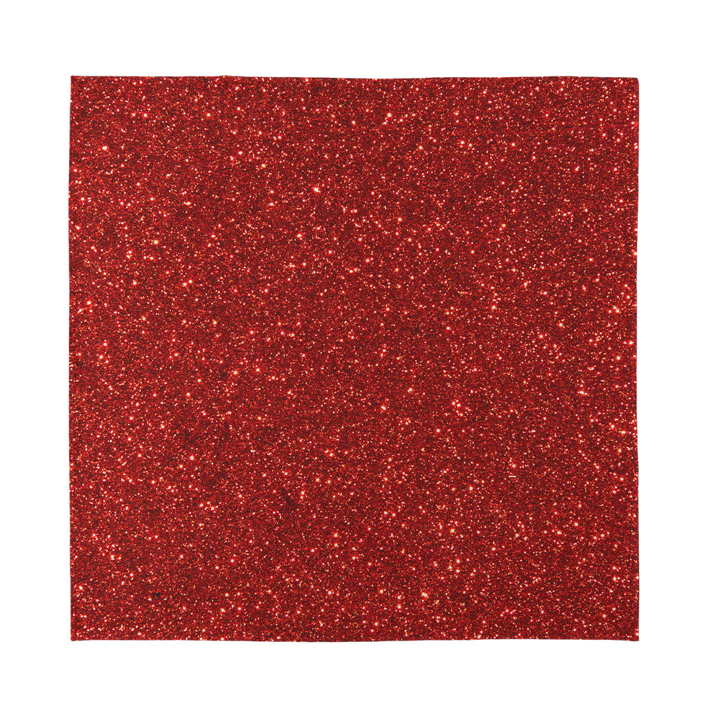 Burgundy (NOT Real) Glitter Print Silk Bandana