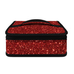Burgundy (NOT Real) Glitter Print Small Lunch Bag