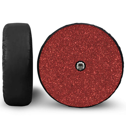 Burgundy (NOT Real) Glitter Print Tire Cover With Camera Hole