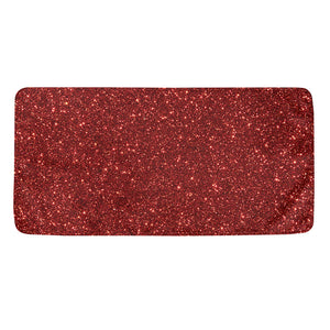 Burgundy (NOT Real) Glitter Print Towel