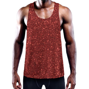 Burgundy (NOT Real) Glitter Print Training Tank Top