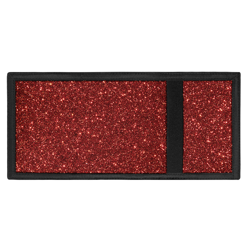 Burgundy (NOT Real) Glitter Print Trifold Wallet