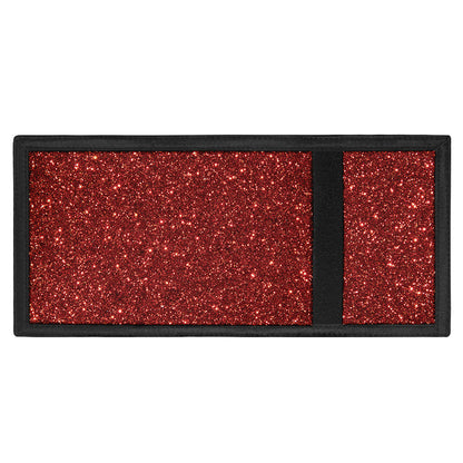 Burgundy (NOT Real) Glitter Print Trifold Wallet