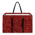 Burgundy (NOT Real) Glitter Print Utility Tote Bag