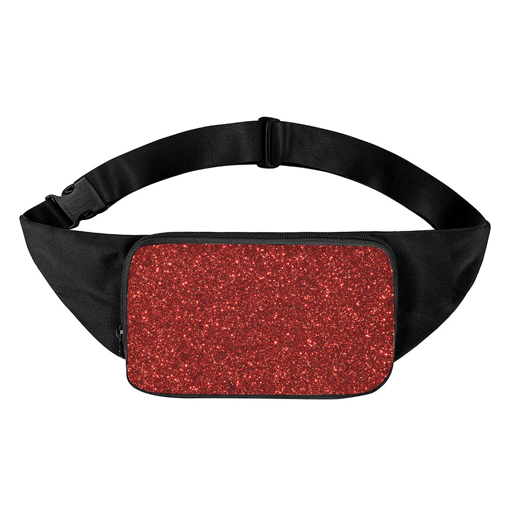 Burgundy (NOT Real) Glitter Print Waist Bag