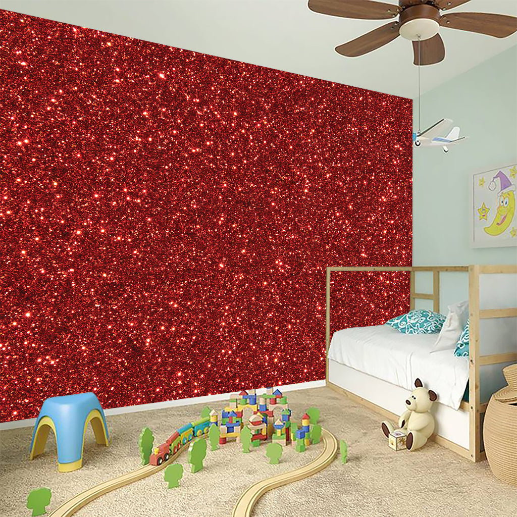 Burgundy (NOT Real) Glitter Print Wall Sticker