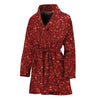 Burgundy (NOT Real) Glitter Print Women's Bathrobe