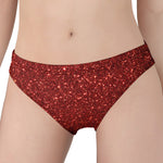 Burgundy (NOT Real) Glitter Print Women's Panties