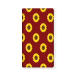 Burgundy Sunflower Pattern Print Baby Crib Sheet