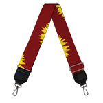 Burgundy Sunflower Pattern Print Bag Strap