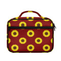 Burgundy Sunflower Pattern Print Briefcase Bible Bag