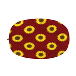 Burgundy Sunflower Pattern Print Car Side Mirror Covers