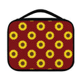 Burgundy Sunflower Pattern Print Classic Bible Case
