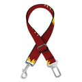 Burgundy Sunflower Pattern Print Dog Seat Belt