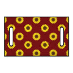 Burgundy Sunflower Pattern Print Golf Cart Seat Cover
